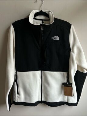 The North Face Black and White Two-Tone Fleece Jacket